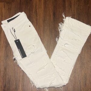 Men's White Distressed Jeans BRAND NEW